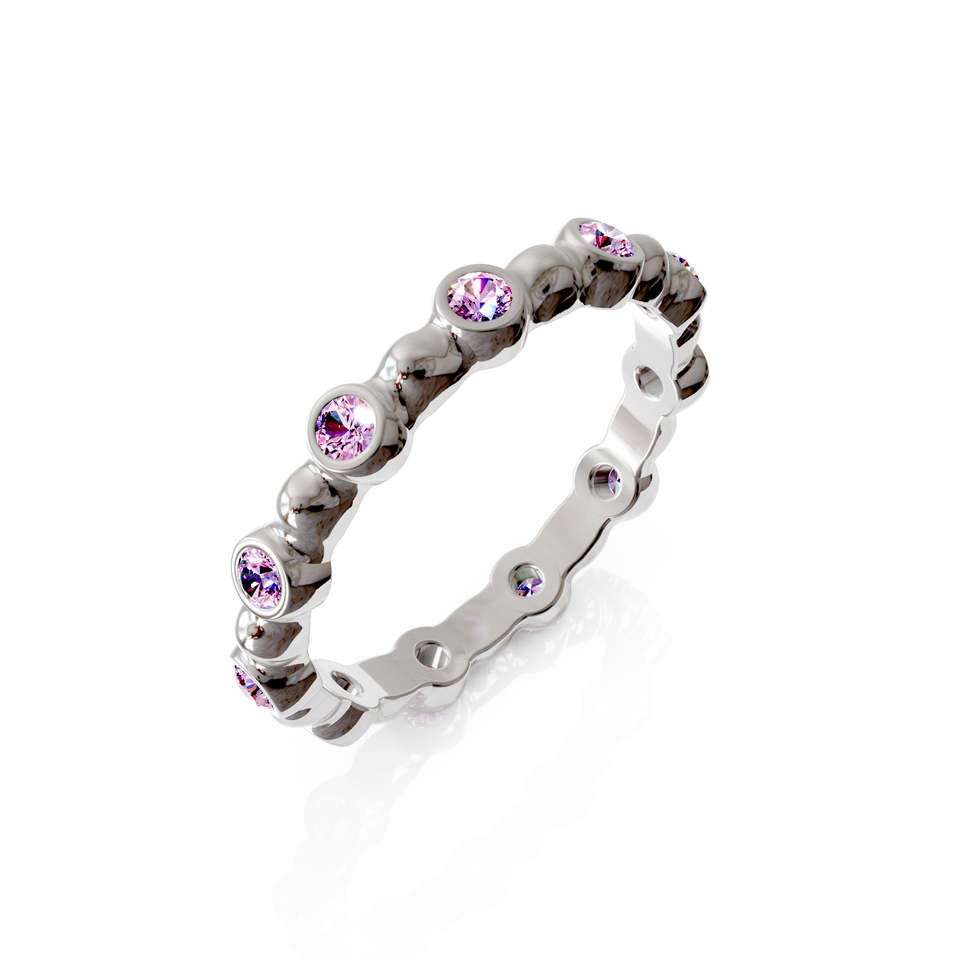 bold beaded eternity ring