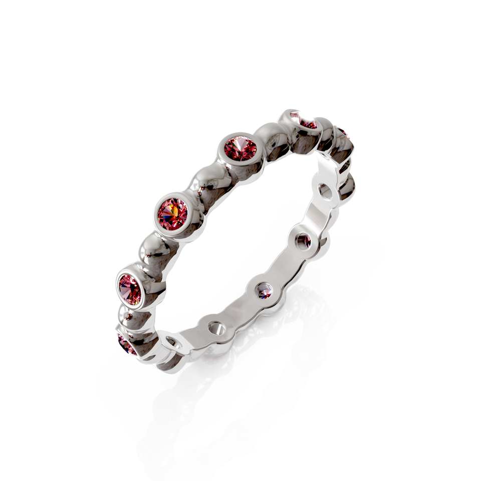 bold beaded eternity ring