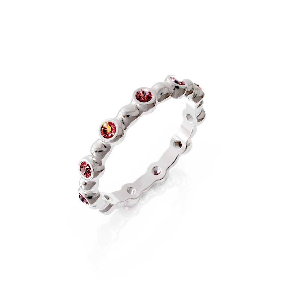bold beaded eternity ring