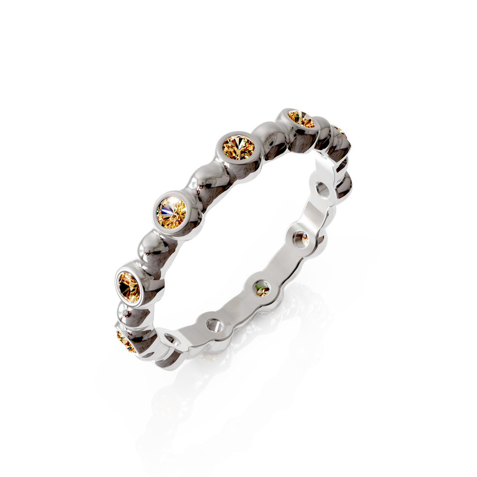 bold beaded eternity ring