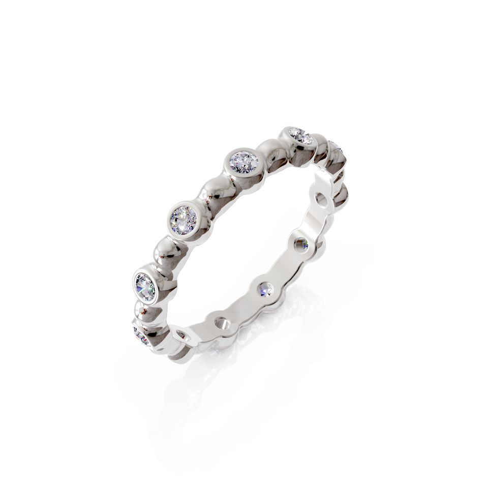 bold beaded eternity ring