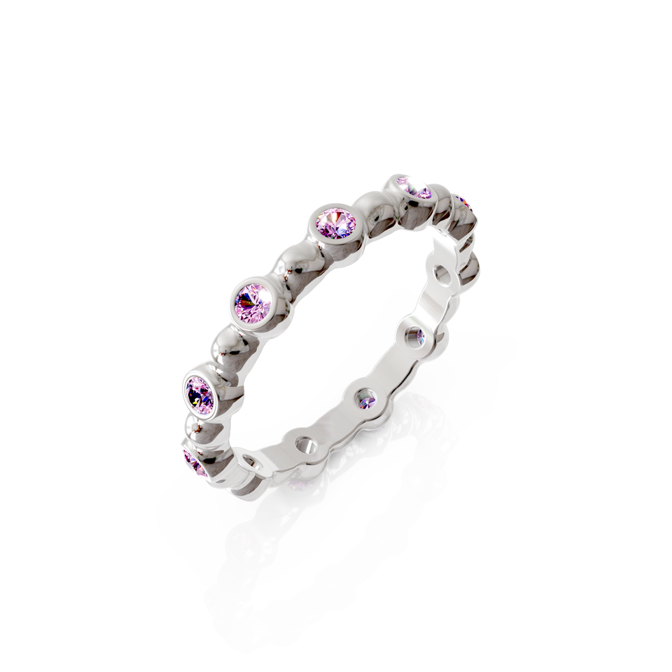 bold beaded eternity ring