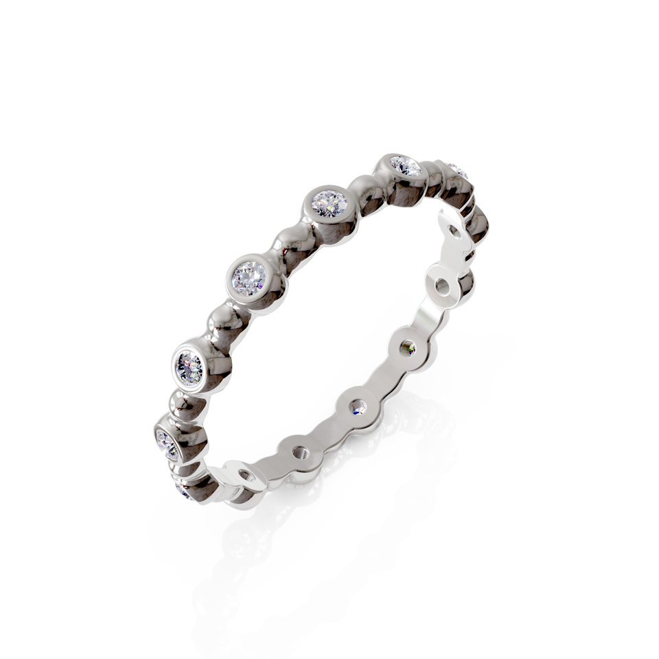 bold beaded eternity ring