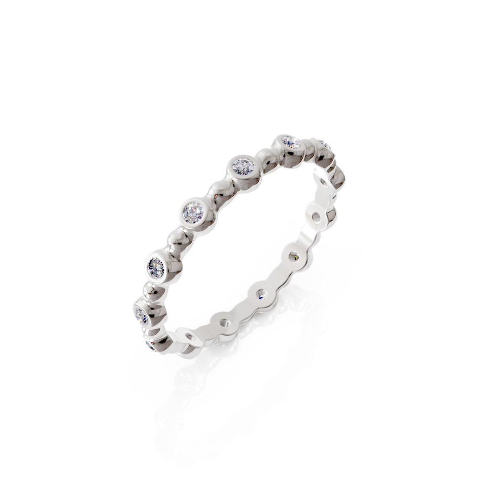 bold beaded eternity ring