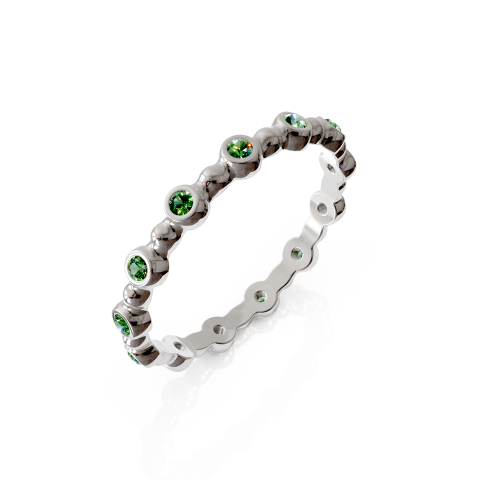 bold beaded eternity ring