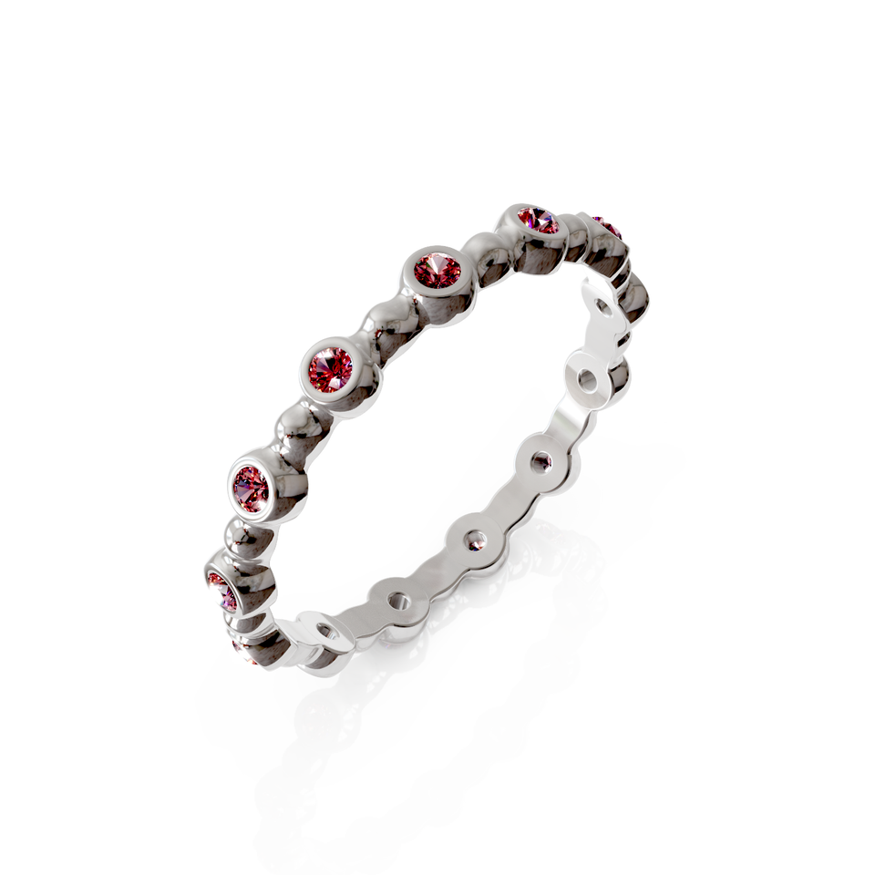 bold beaded eternity ring