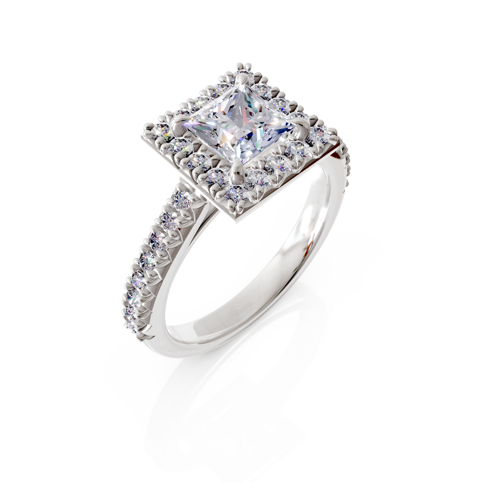 princess cut bridal ring
