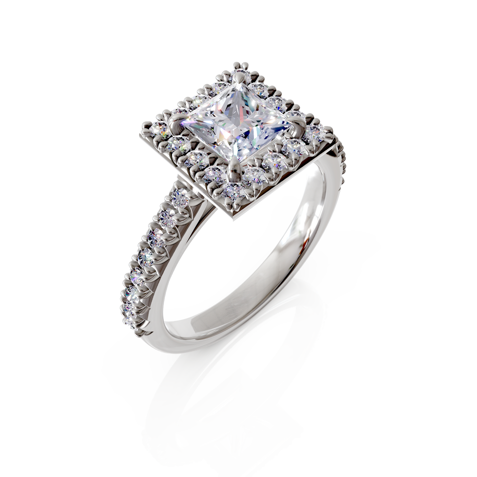 princess cut bridal ring