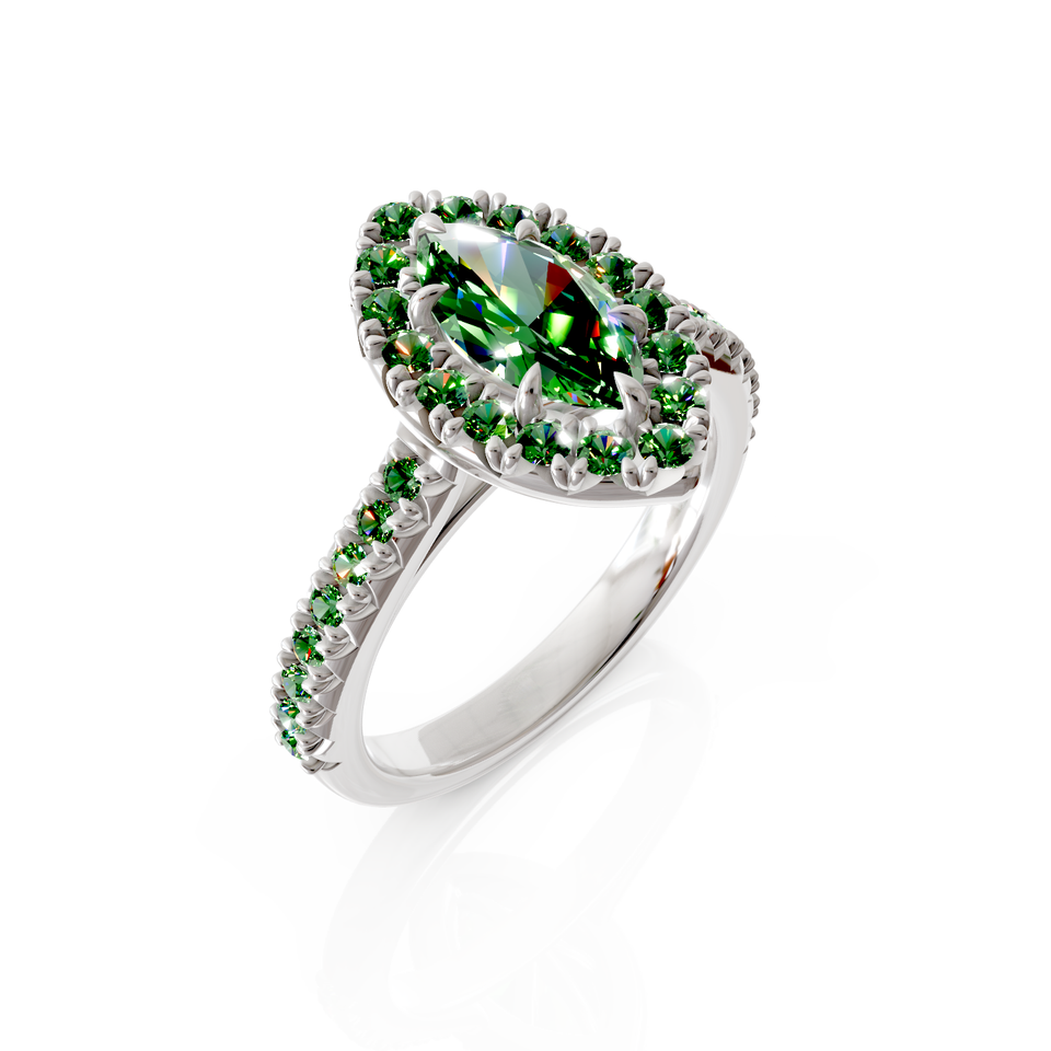 marquise cut bridal ring