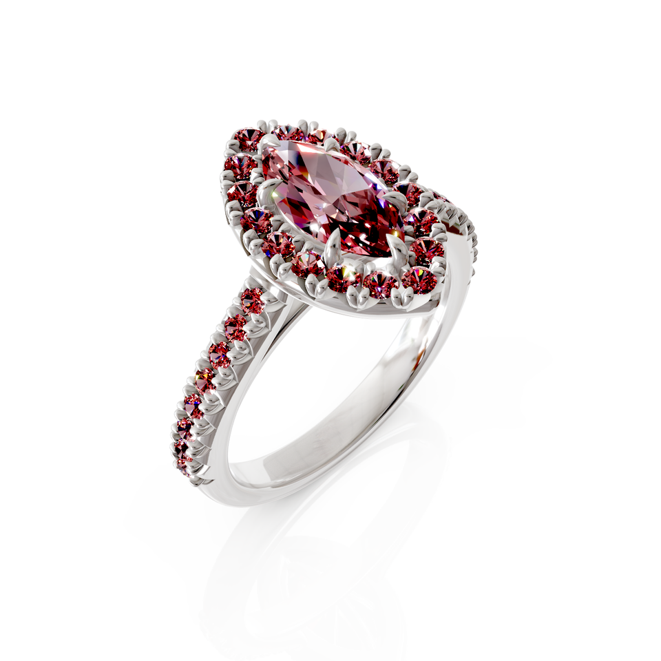 marquise cut bridal ring