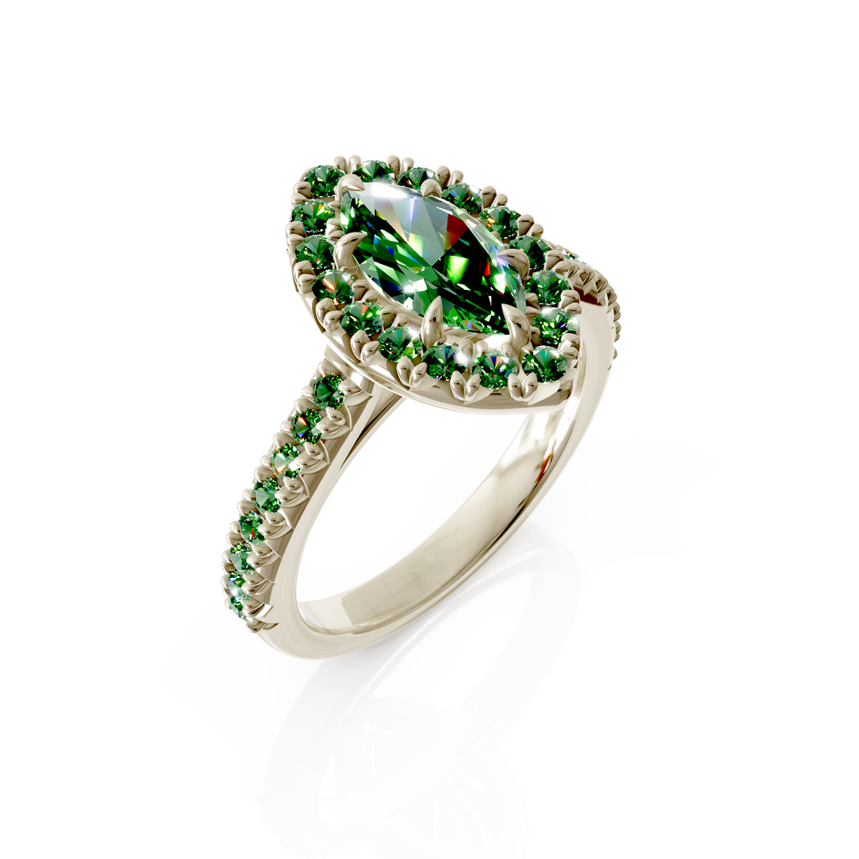 marquise cut bridal ring