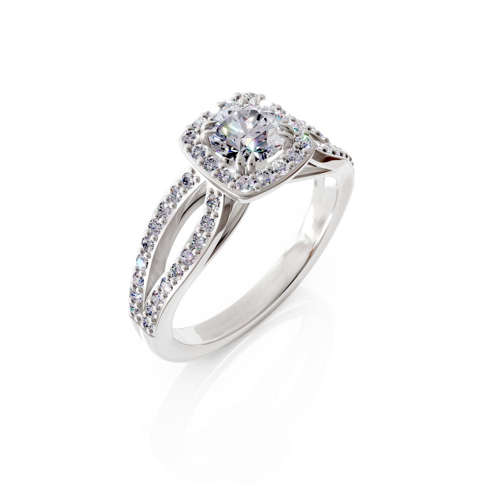 split shank halo ring