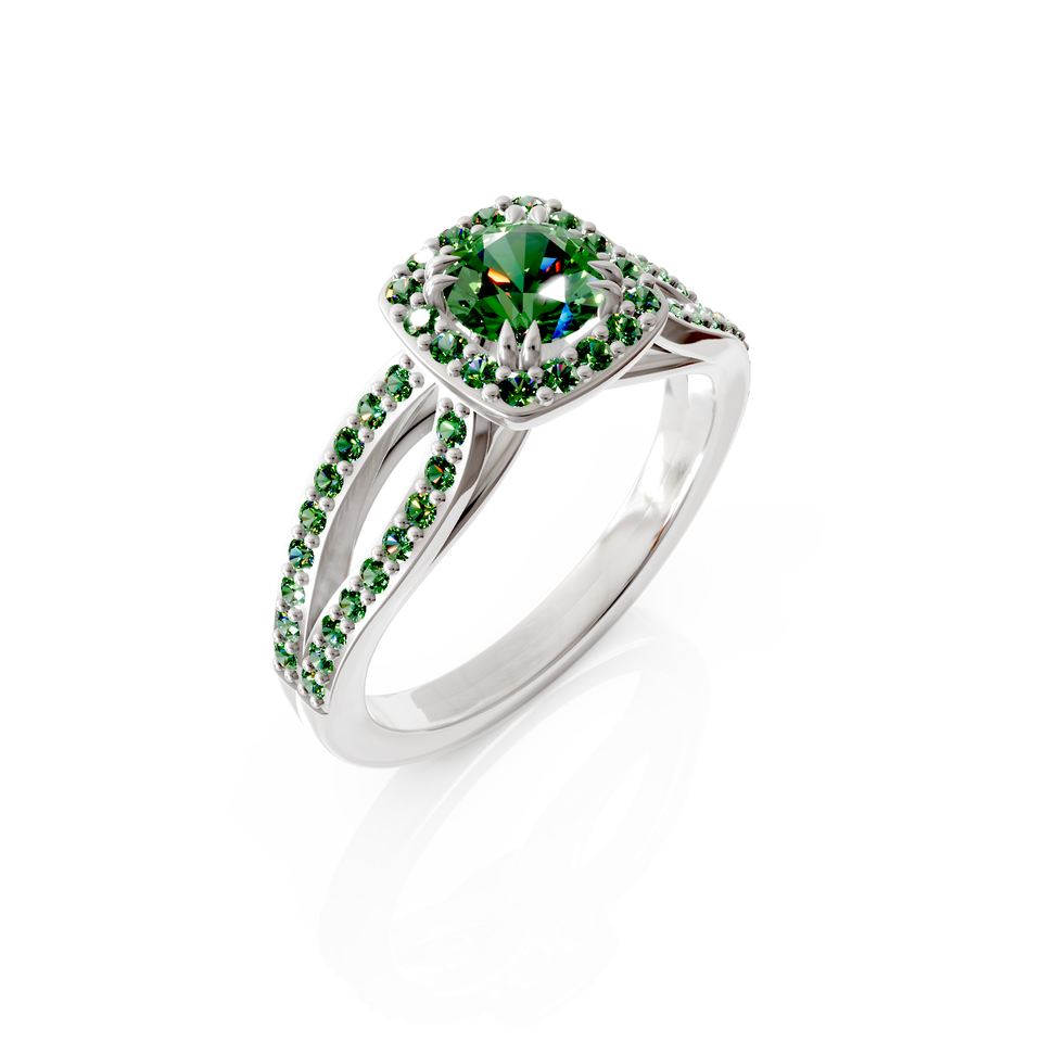 split shank halo ring