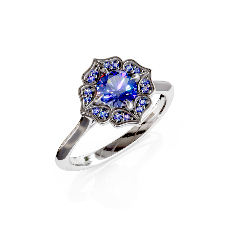 blossom halo ring