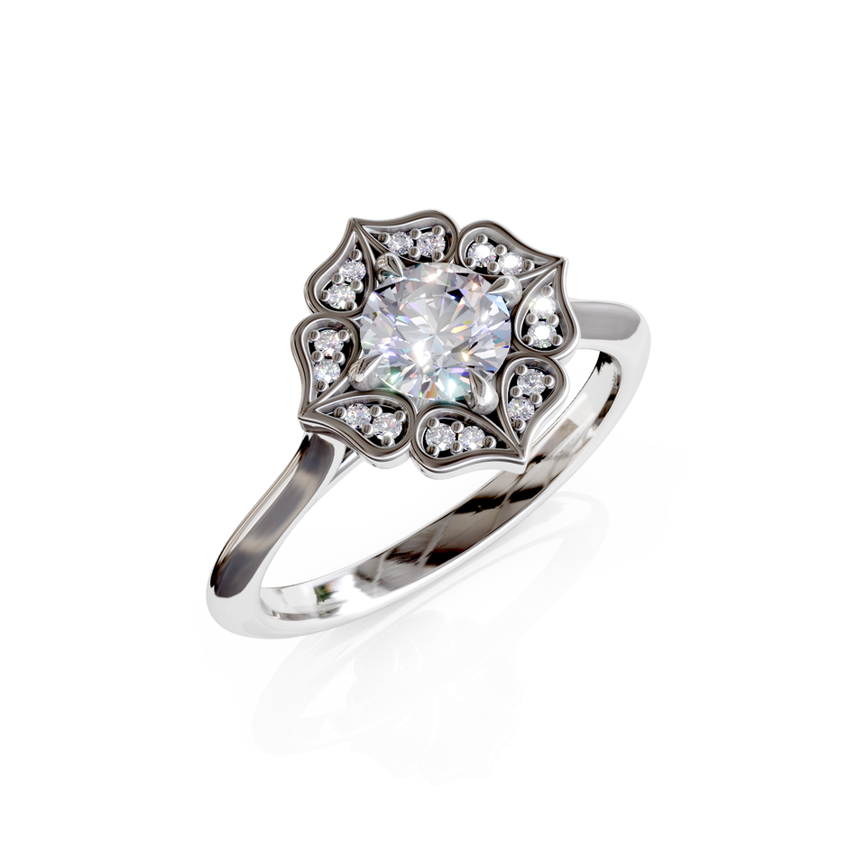 blossom halo ring