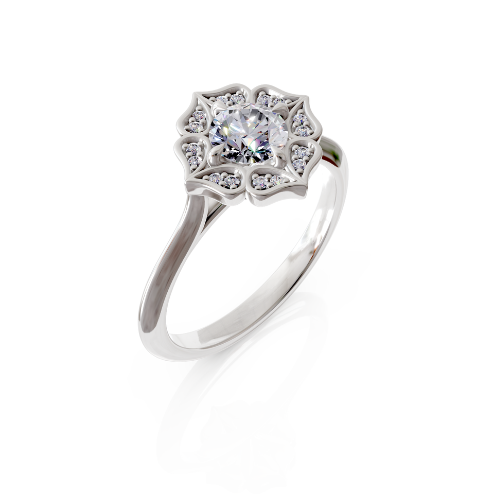 blossom halo ring