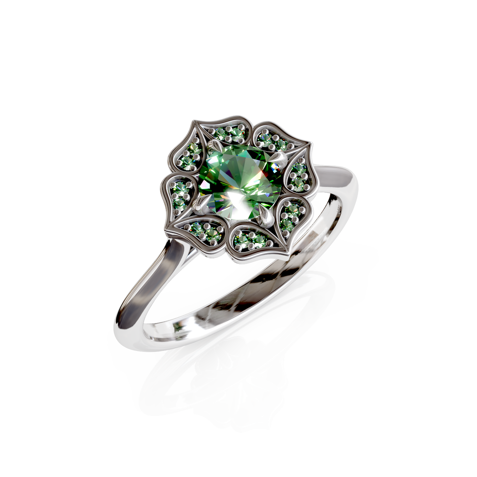 blossom halo ring