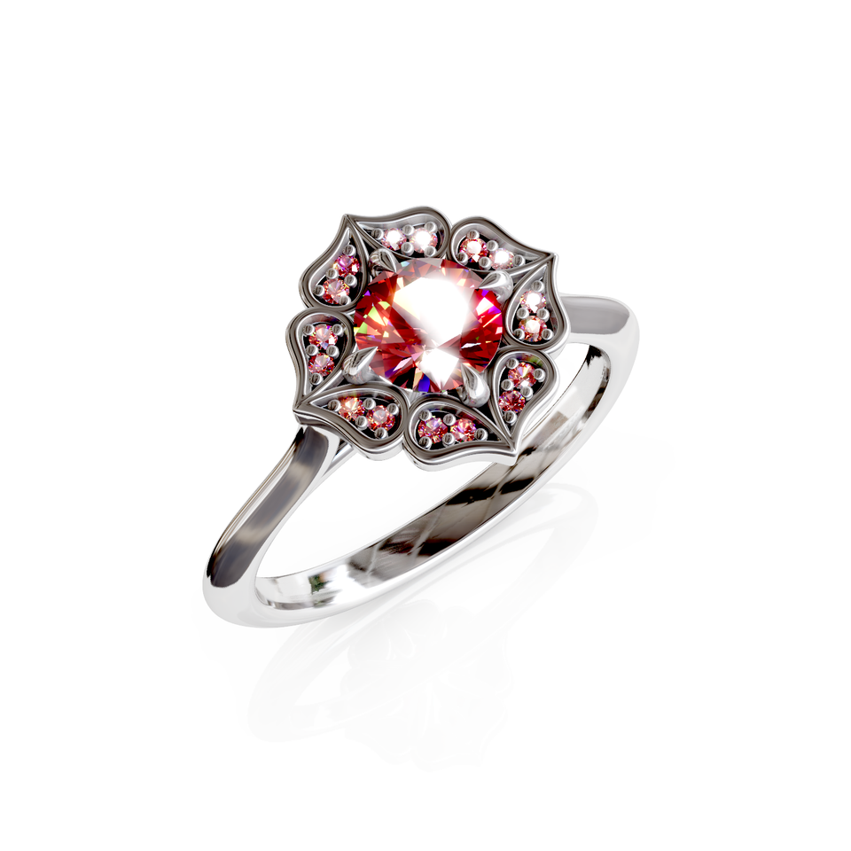 blossom halo ring