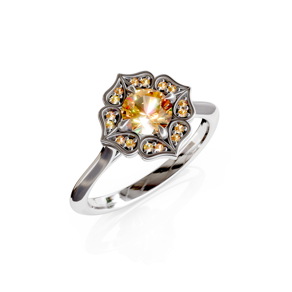 blossom halo ring