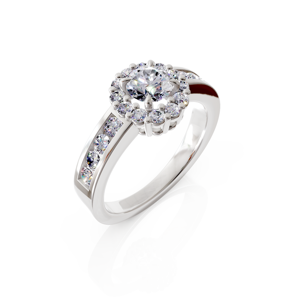 halo engagement ring