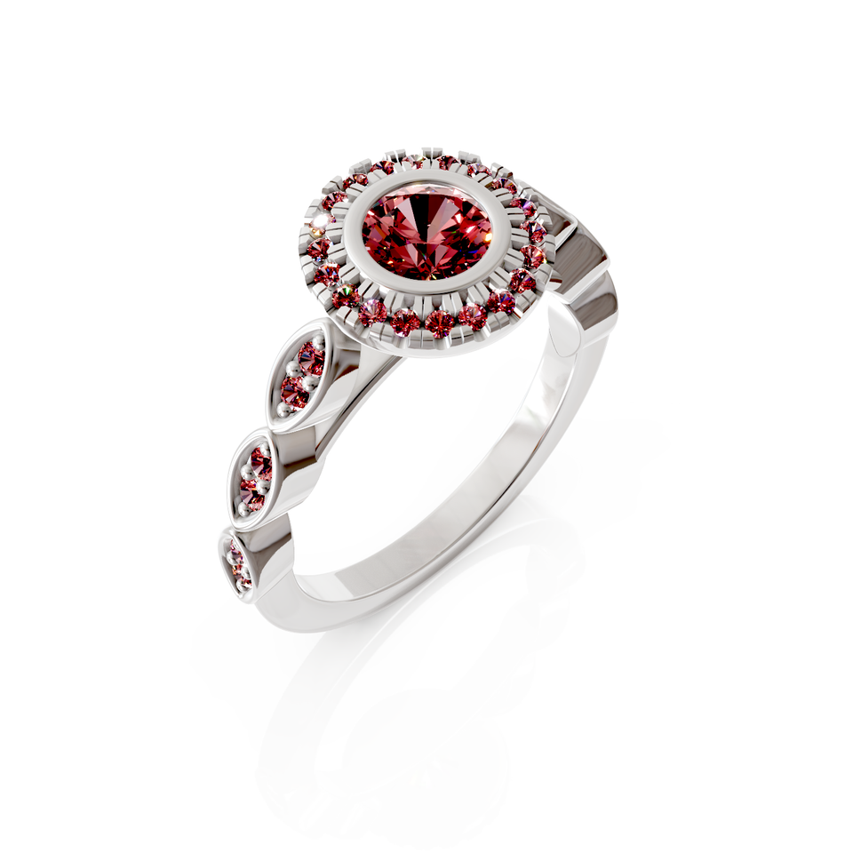 milgrain halo ring