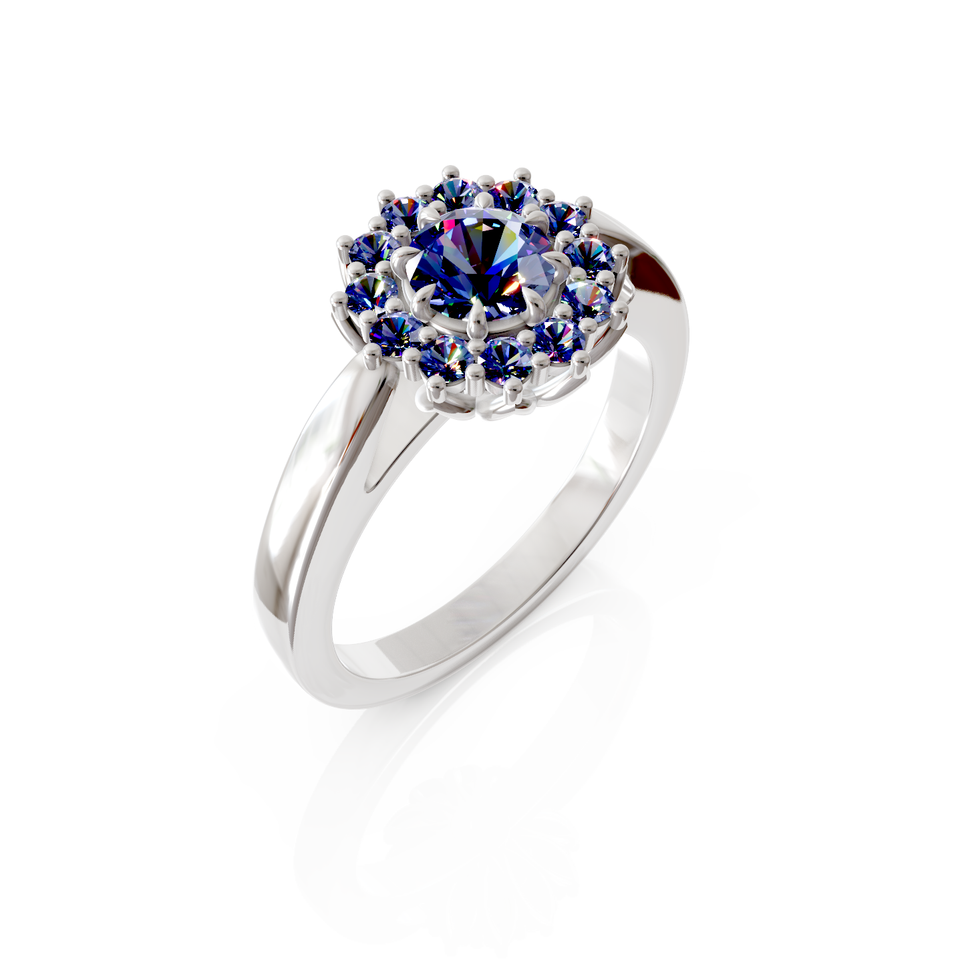 petal halo ring