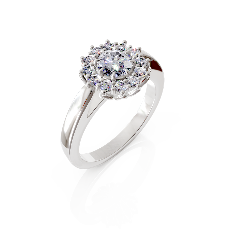 petal halo ring