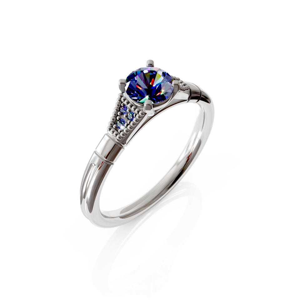 accented engagement ring