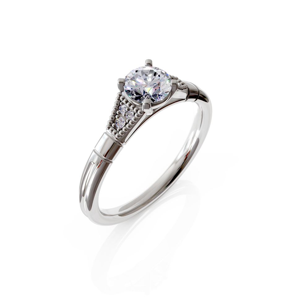 accented engagement ring