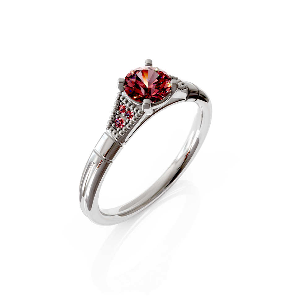 accented engagement ring
