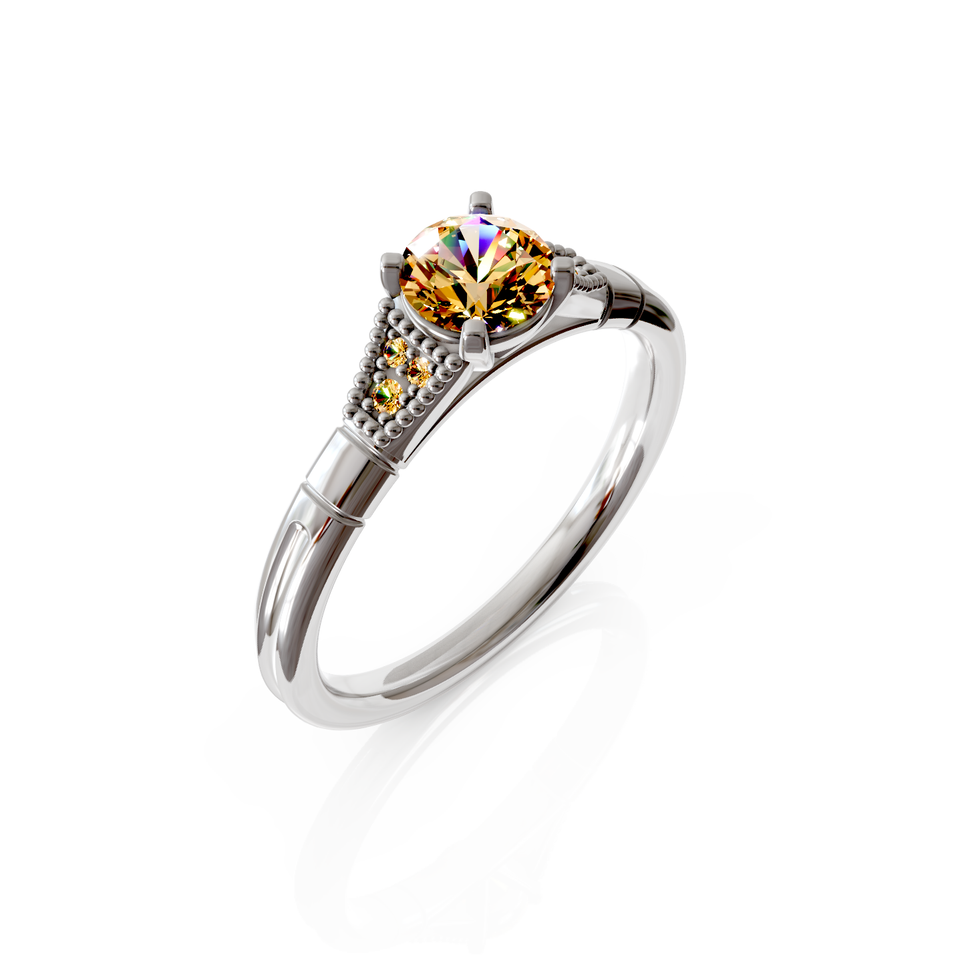 accented engagement ring