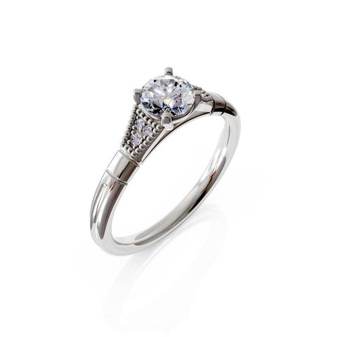 accented engagement ring