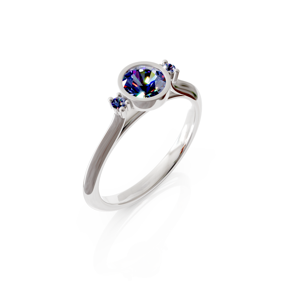 three-stone engagement ring