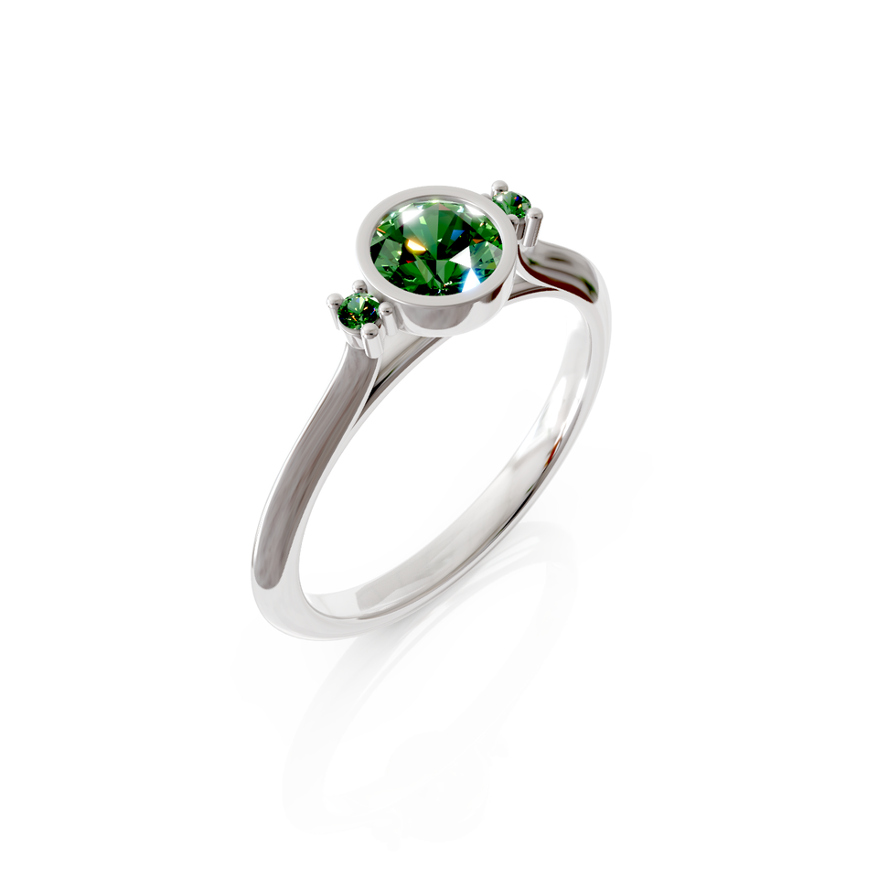 three-stone engagement ring