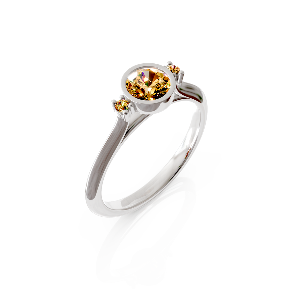 three-stone engagement ring