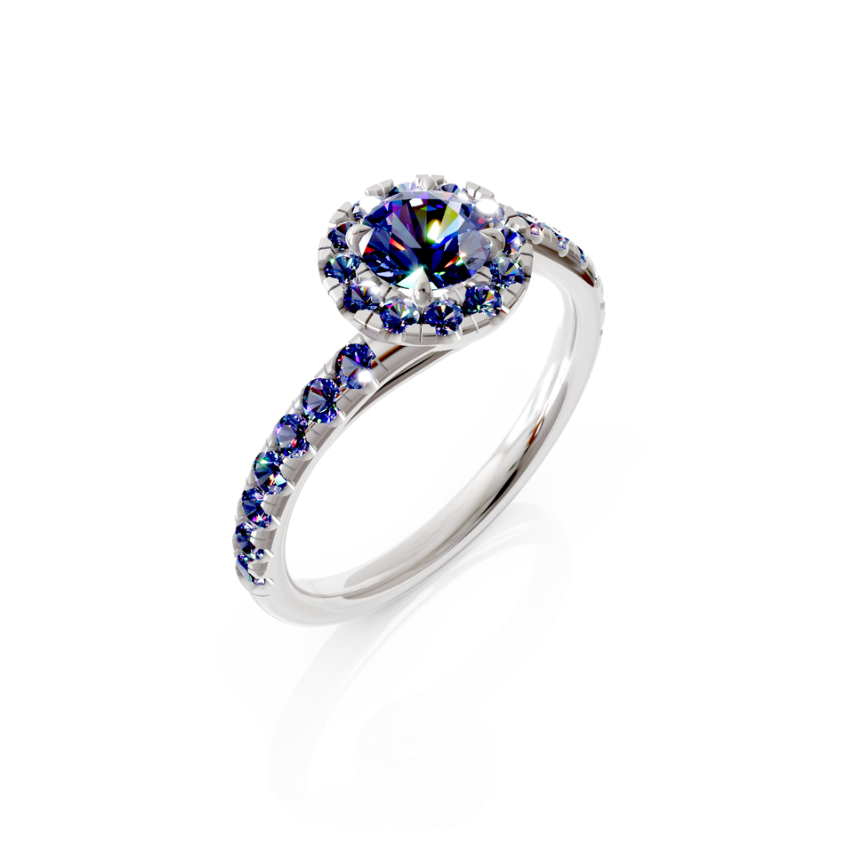 halo twist engagement ring
