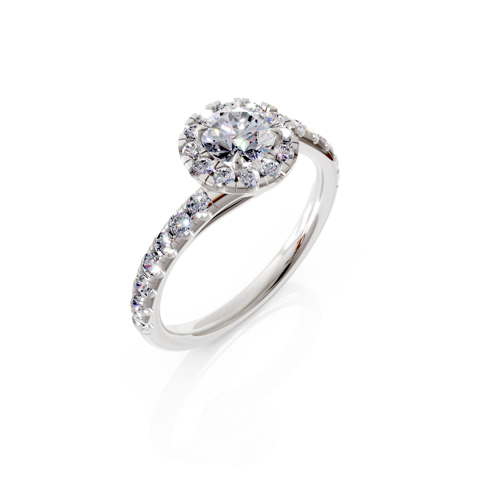 halo twist engagement ring