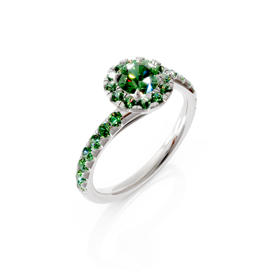 halo twist engagement ring