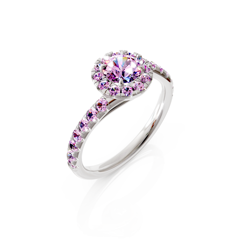 halo twist engagement ring