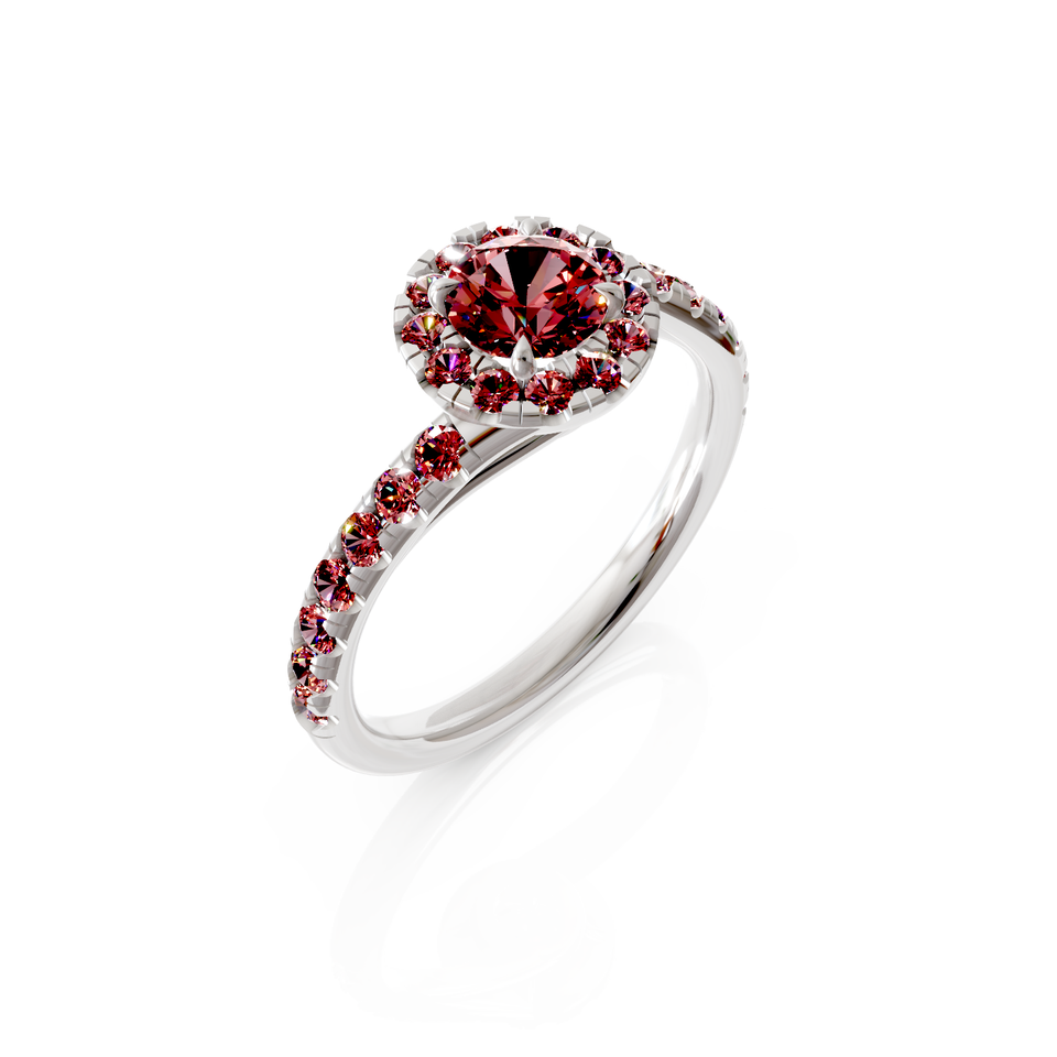 halo twist engagement ring