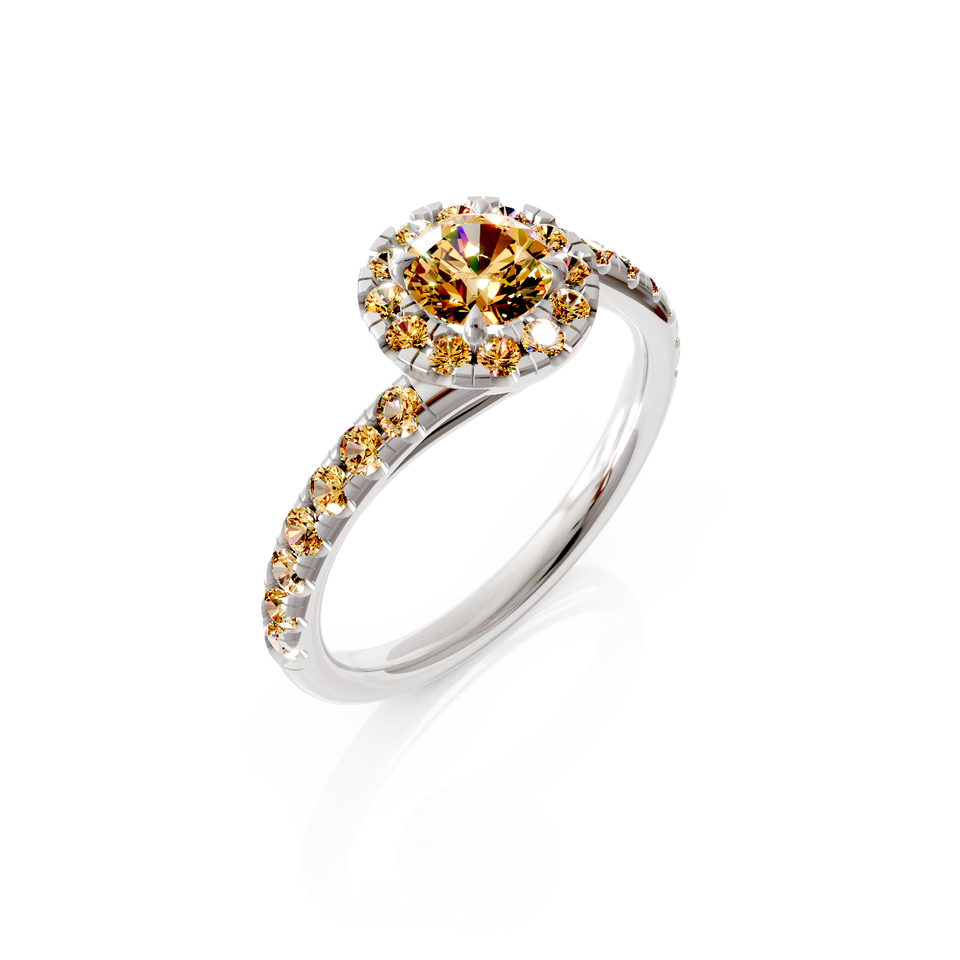 halo twist engagement ring