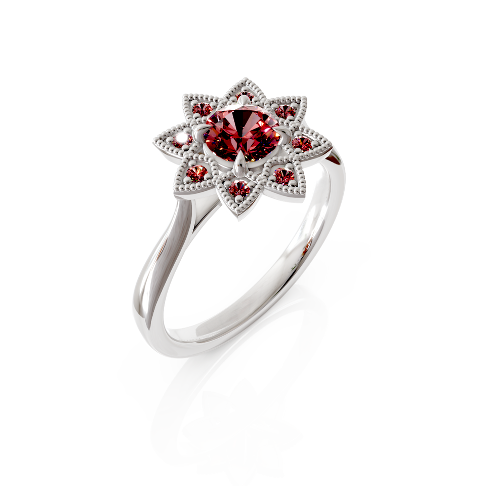 lotus bloom engagement ring