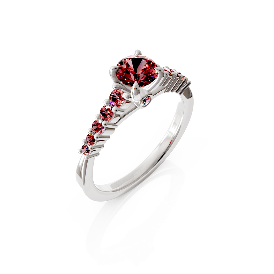 solitaire pavé engagement ring
