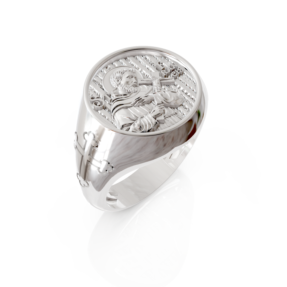 saint francis signet ring