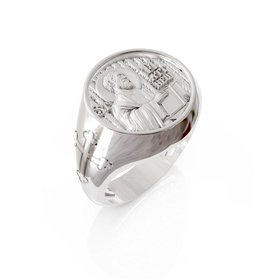 saint matthew signet ring