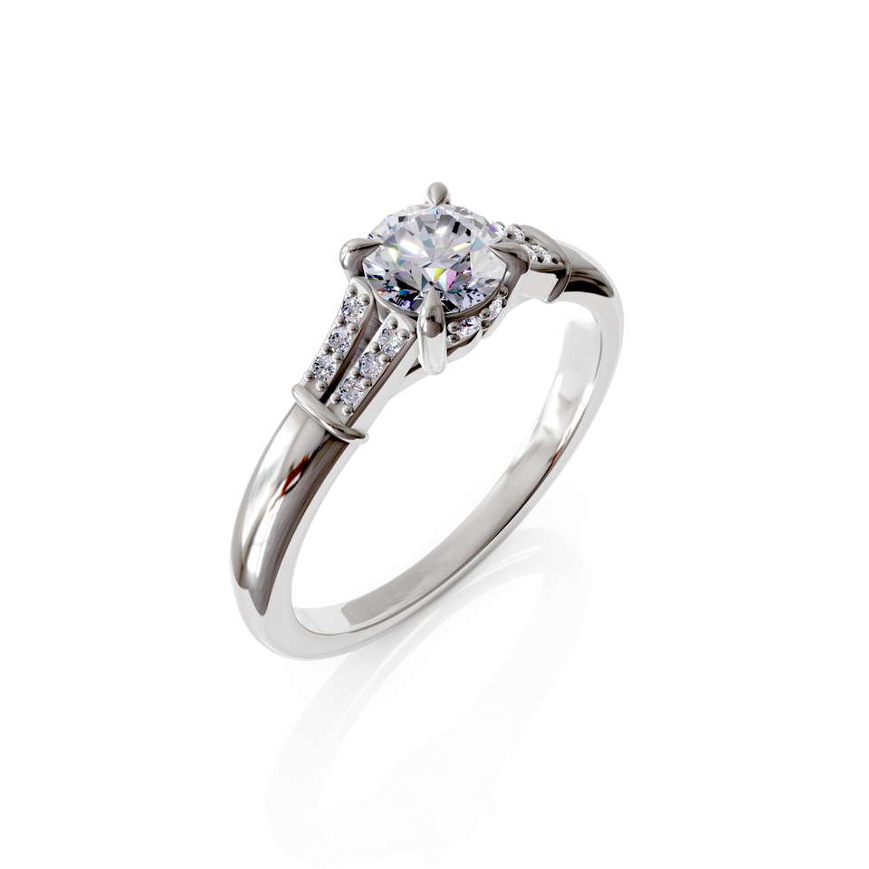cathedral setting engagement ring