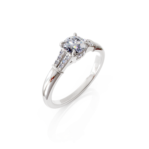 cathedral setting engagement ring