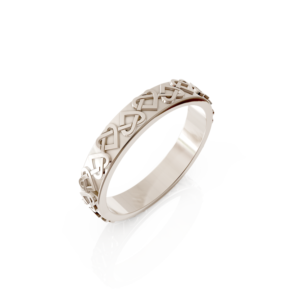 celtic heart wedding ring for men