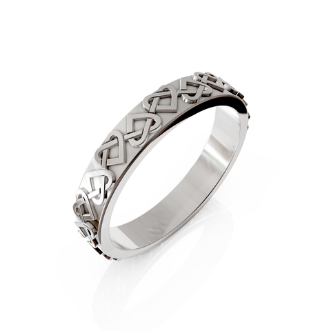 celtic heart wedding ring for men