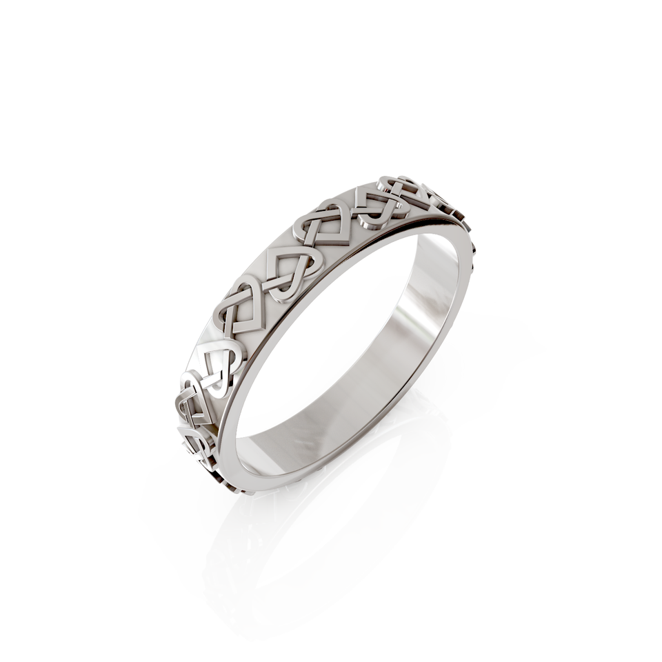 celtic heart wedding ring for men